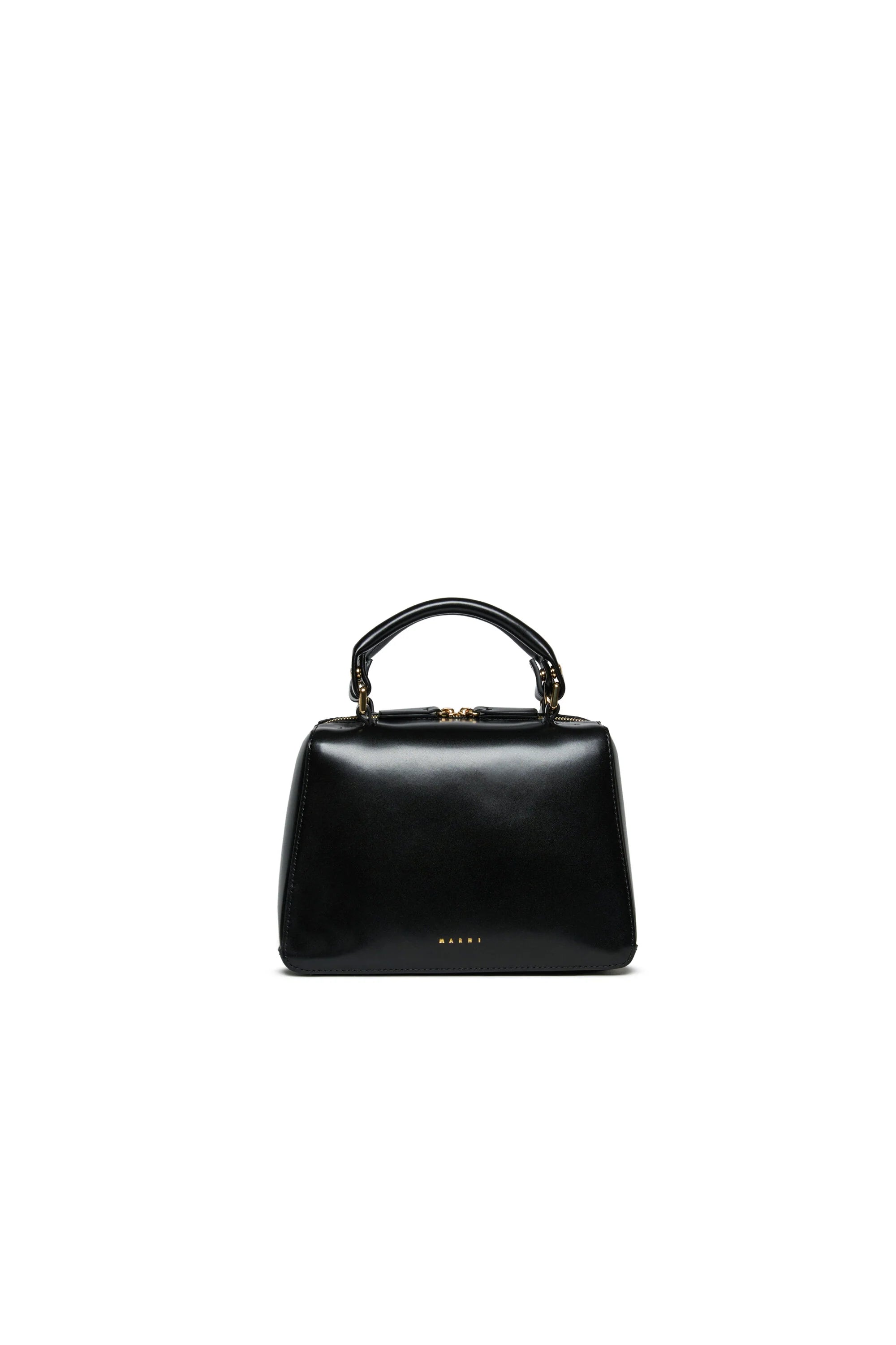 Marni Borsa School Bag In Tessutp Spalmato Nero