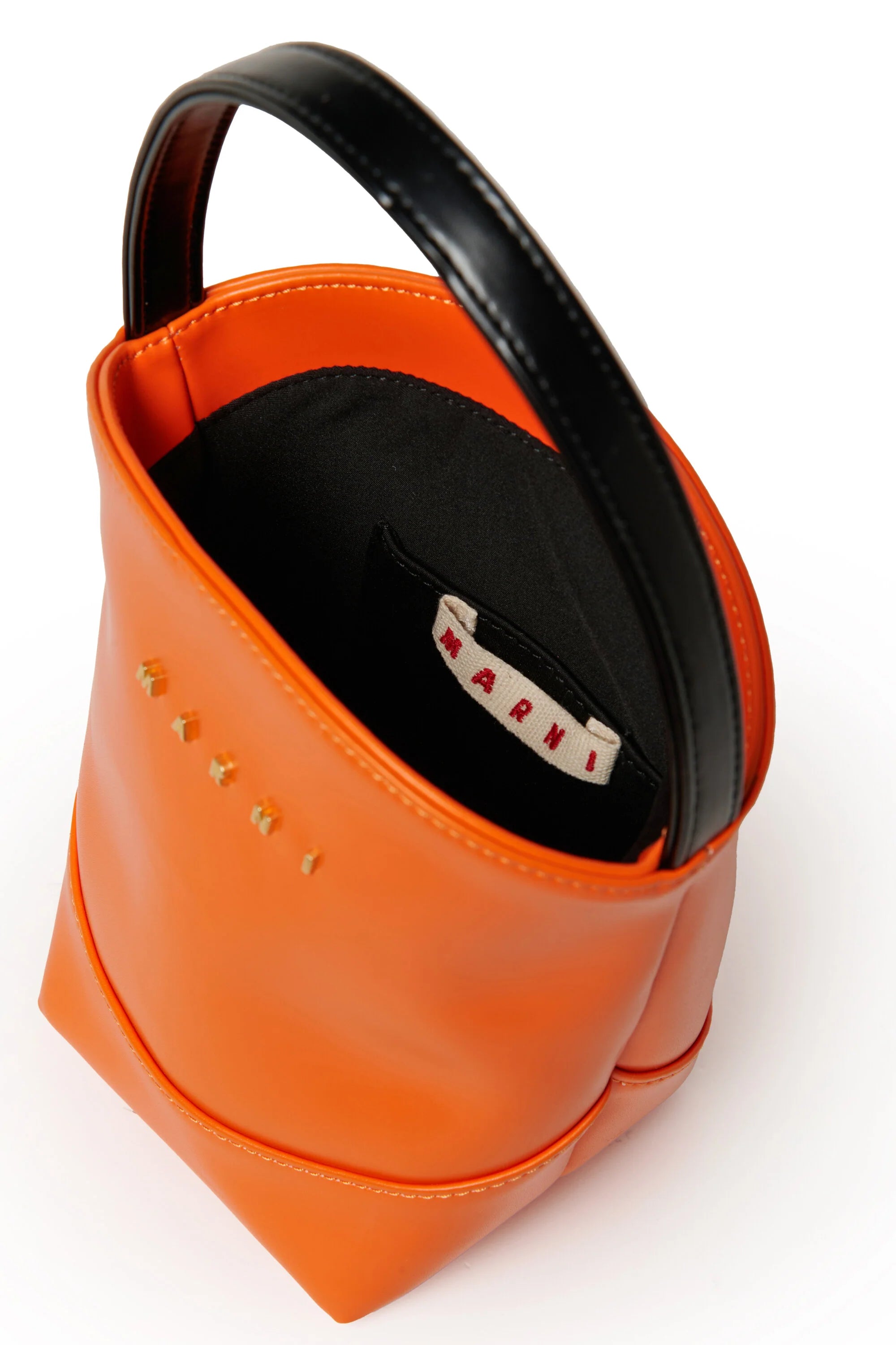 Marni Borsa Flower Basket a Mano Arancione