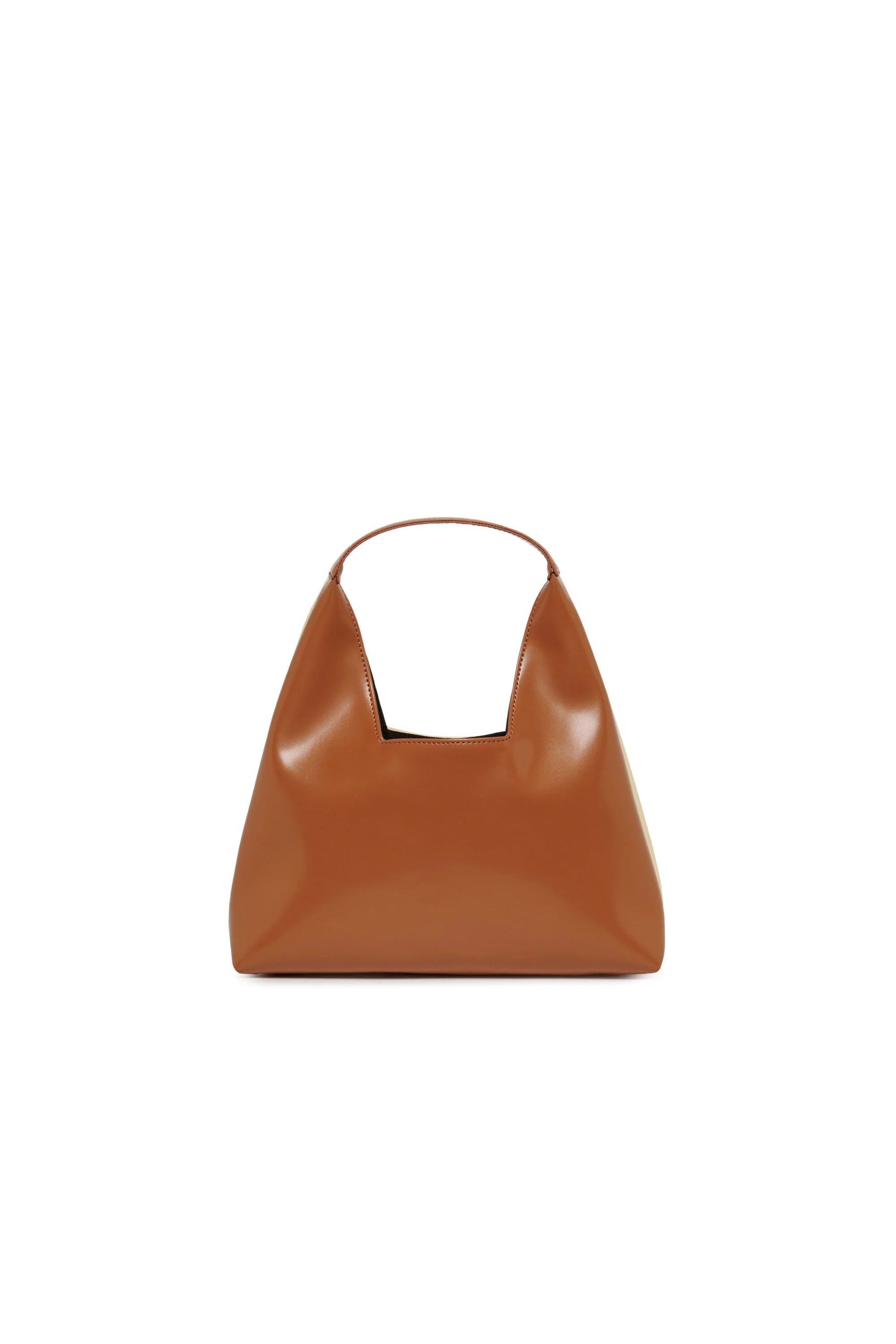 Marni Borsa Diamond con Logo e Motivo Floreale Beige e Nocciala