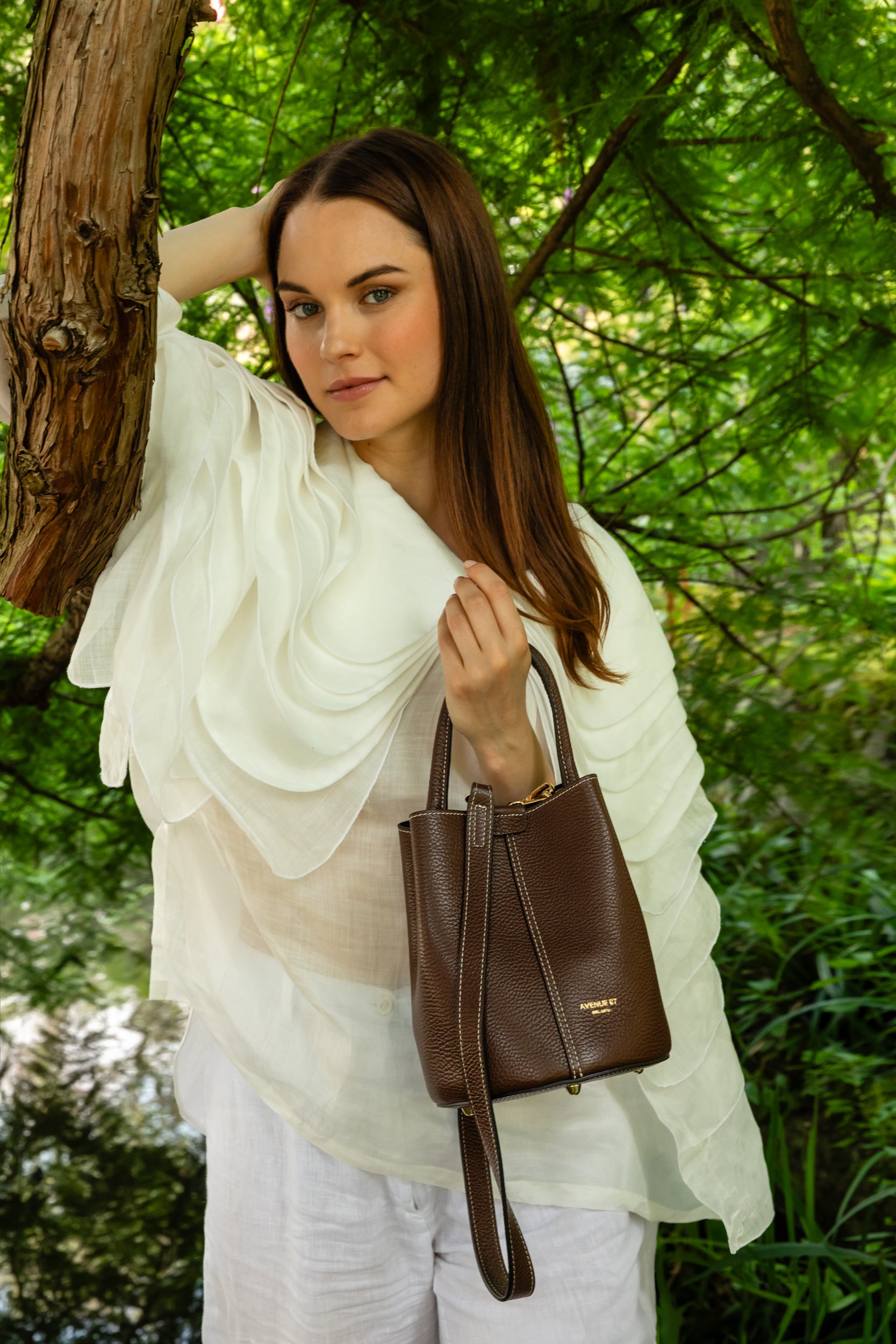 Avenue 67 Borsa in Pelle Donna Nike Cuoio