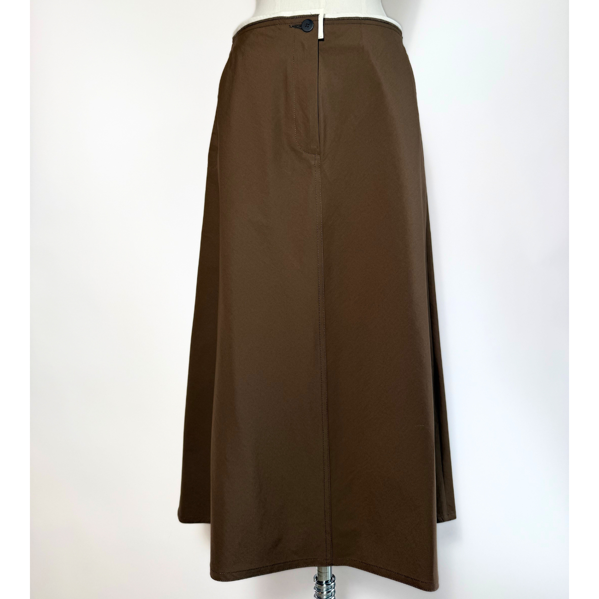 Hache Gonna in Cotone Godet Skirt Donna Marrone
