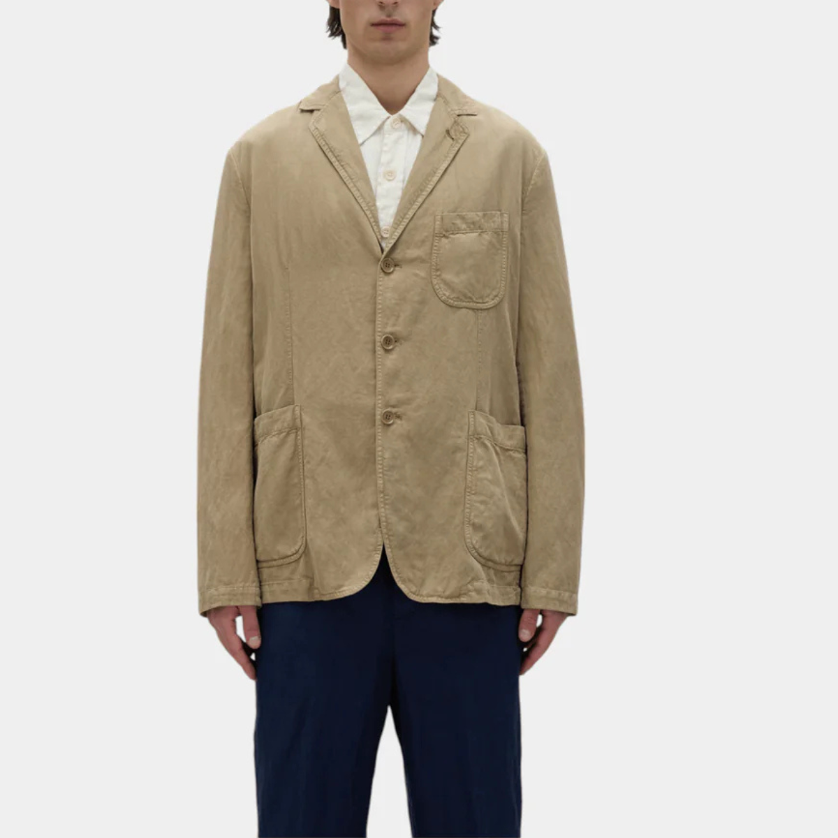 Aspesi Blazer in Lino Uomo Samuraki Terra