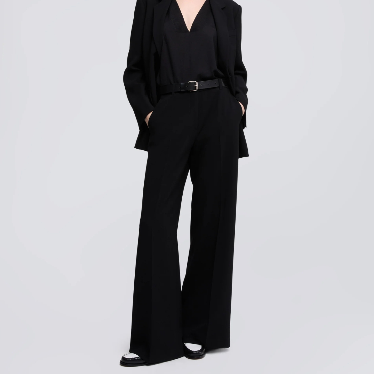 Aspesi Pantalone in Cady Crepe in Triacetato Poliestere Mod. 0190 Donna Nero