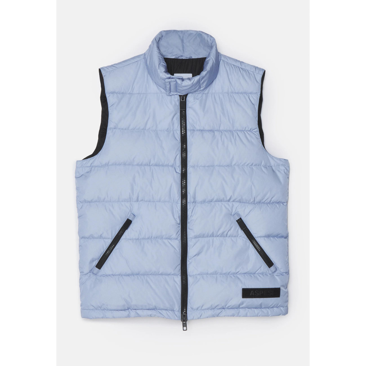 Aspesi Gilet Piuma Smanicato Uomo Slim Re Azzurro