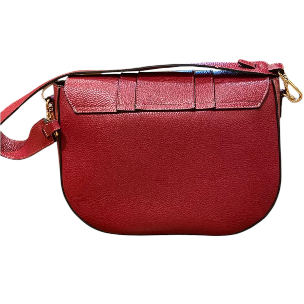 IoeF Borsa con Tracolla in Pelle Martellata Kim Rosso Amaranto