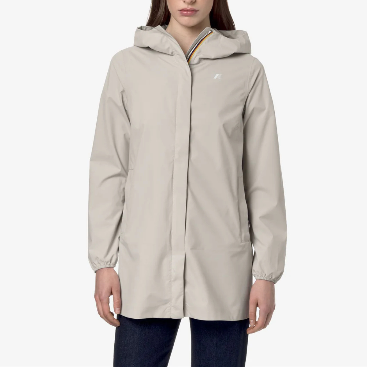 K-Way Giacca Impermeabile Sophie Stretch Dot Donna Beige LT