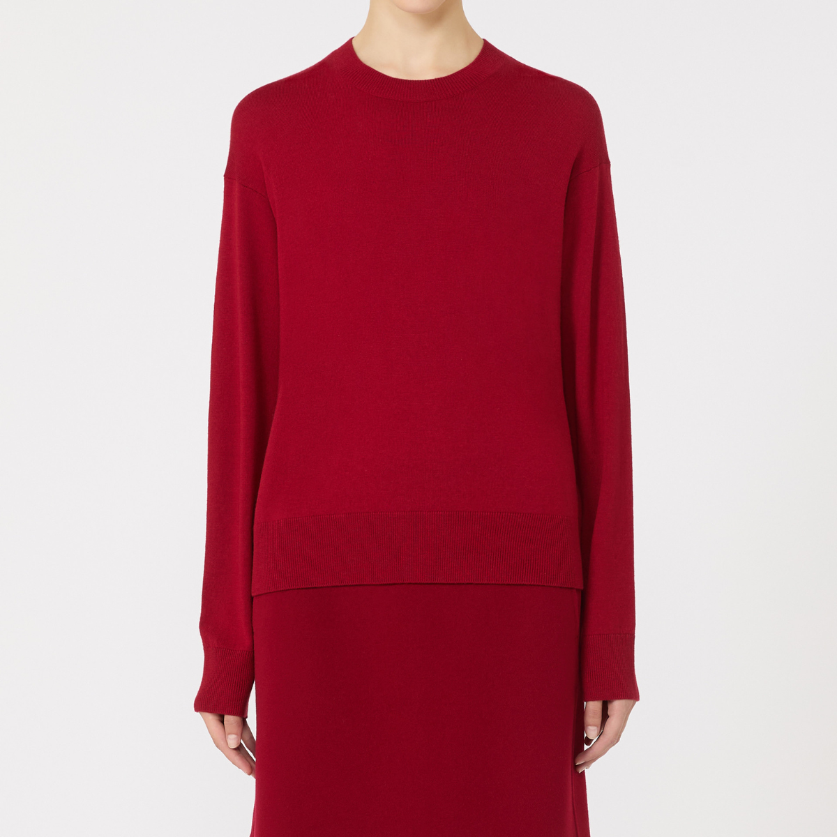 Max Mara Maglia in Lana con Toppe Logate Eco Donna Cammello