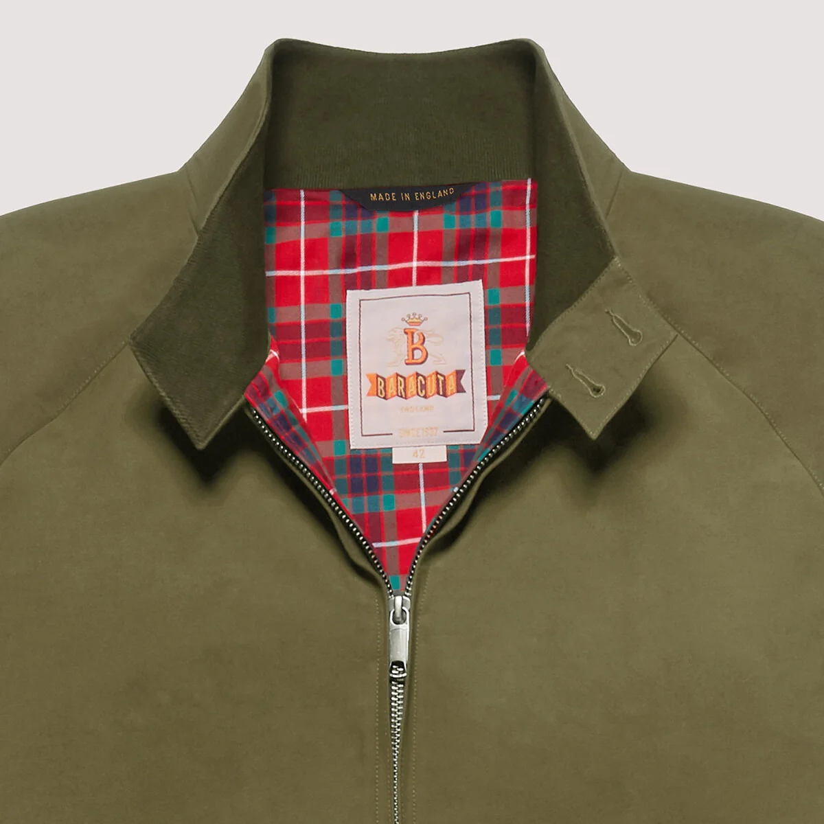Baracuta Giacca in Cotone Uomo G9 Harrington Army