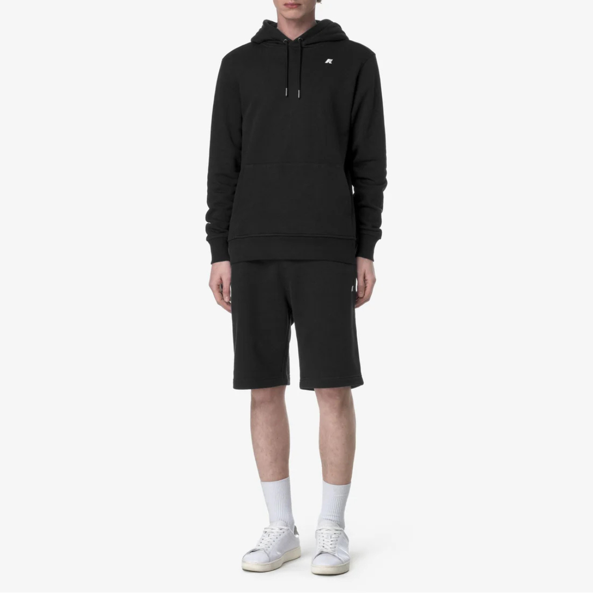 K-Way Shorts in Cotone Erik French Terry Uomo Black Pure