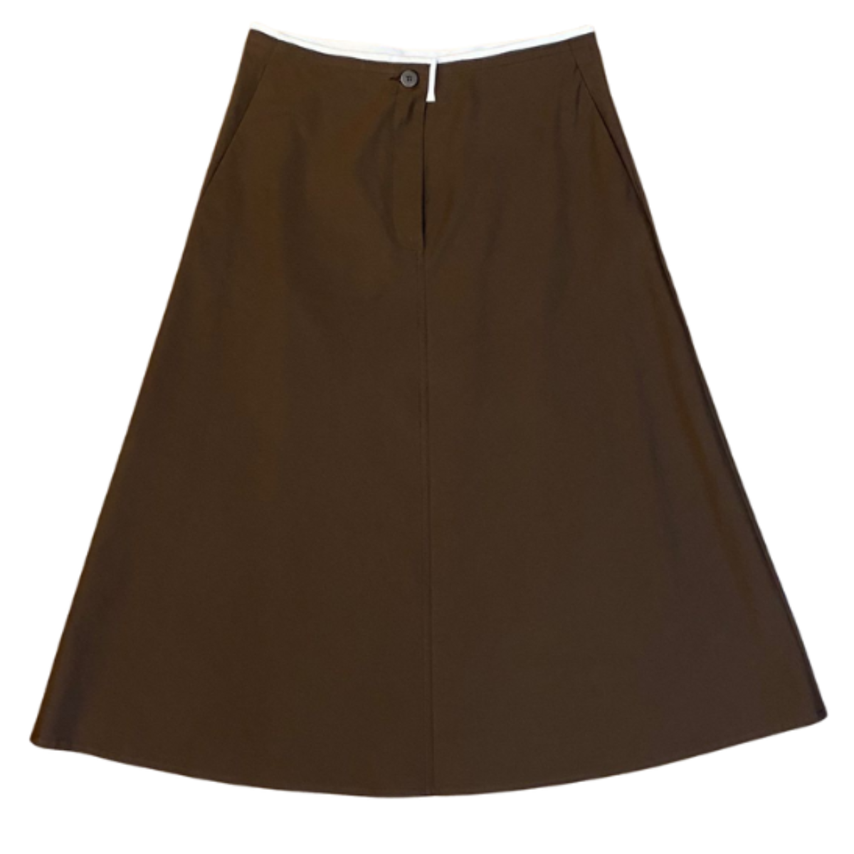 Hache Gonna in Cotone Godet Skirt Donna Marrone