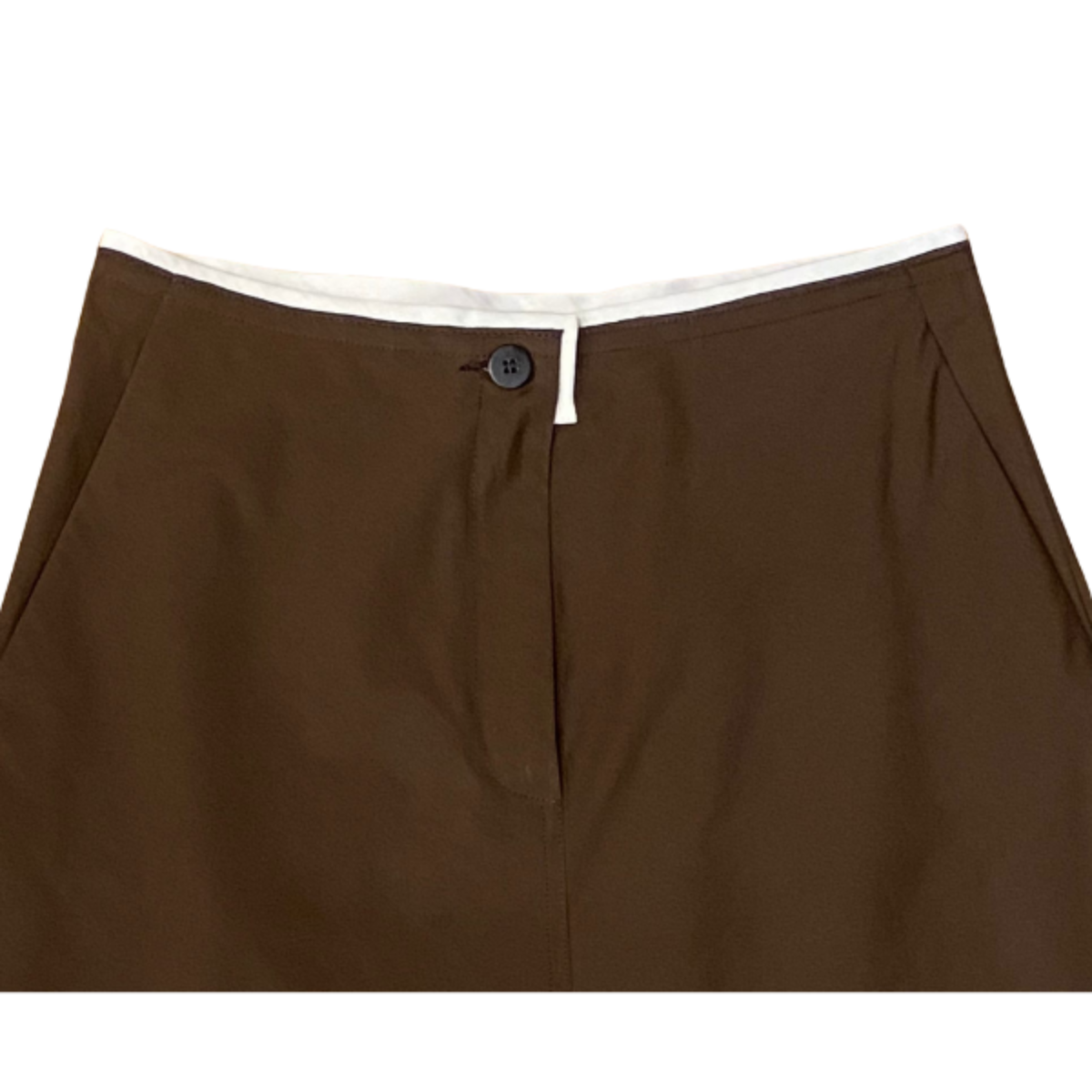 Hache Gonna in Cotone Godet Skirt Donna Marrone
