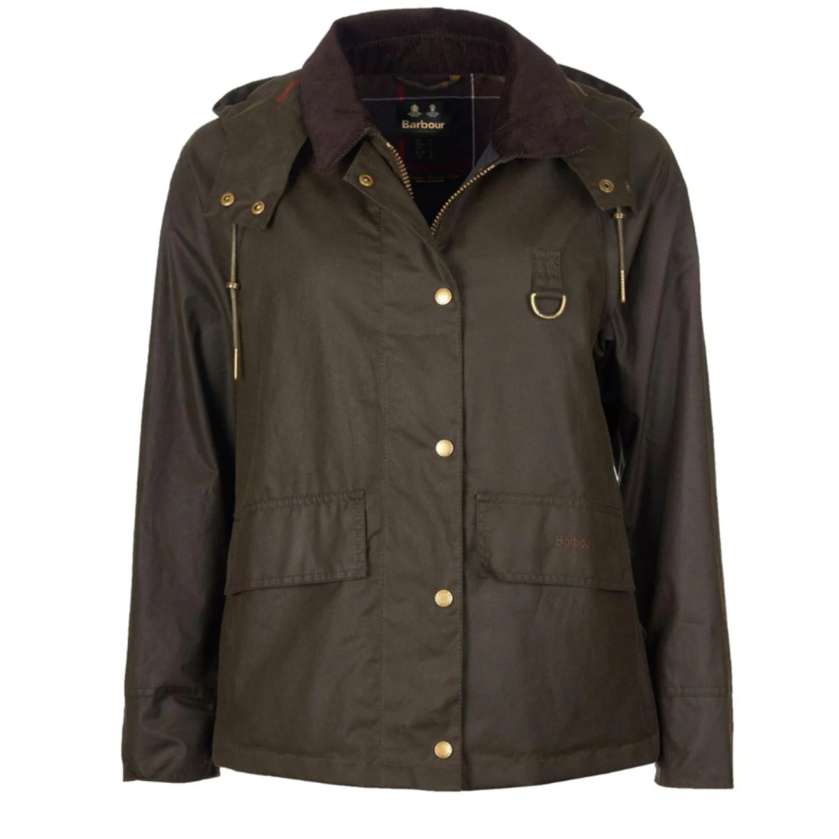Barbour Giacca Corta Cerata Donna Avon Wax Rustic
