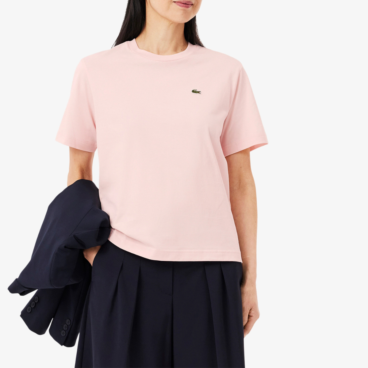 Lacoste T-Shirt in Cotone Donna TF7215 Rosa Chiaro