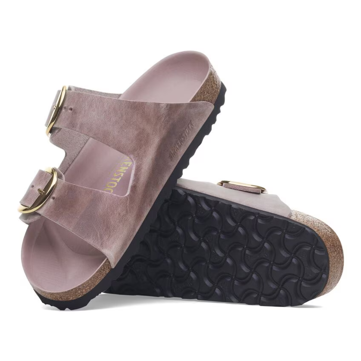 Birkenstock Sandalo in Pelle Oleata Arizona Big Buckle Donna Lavander