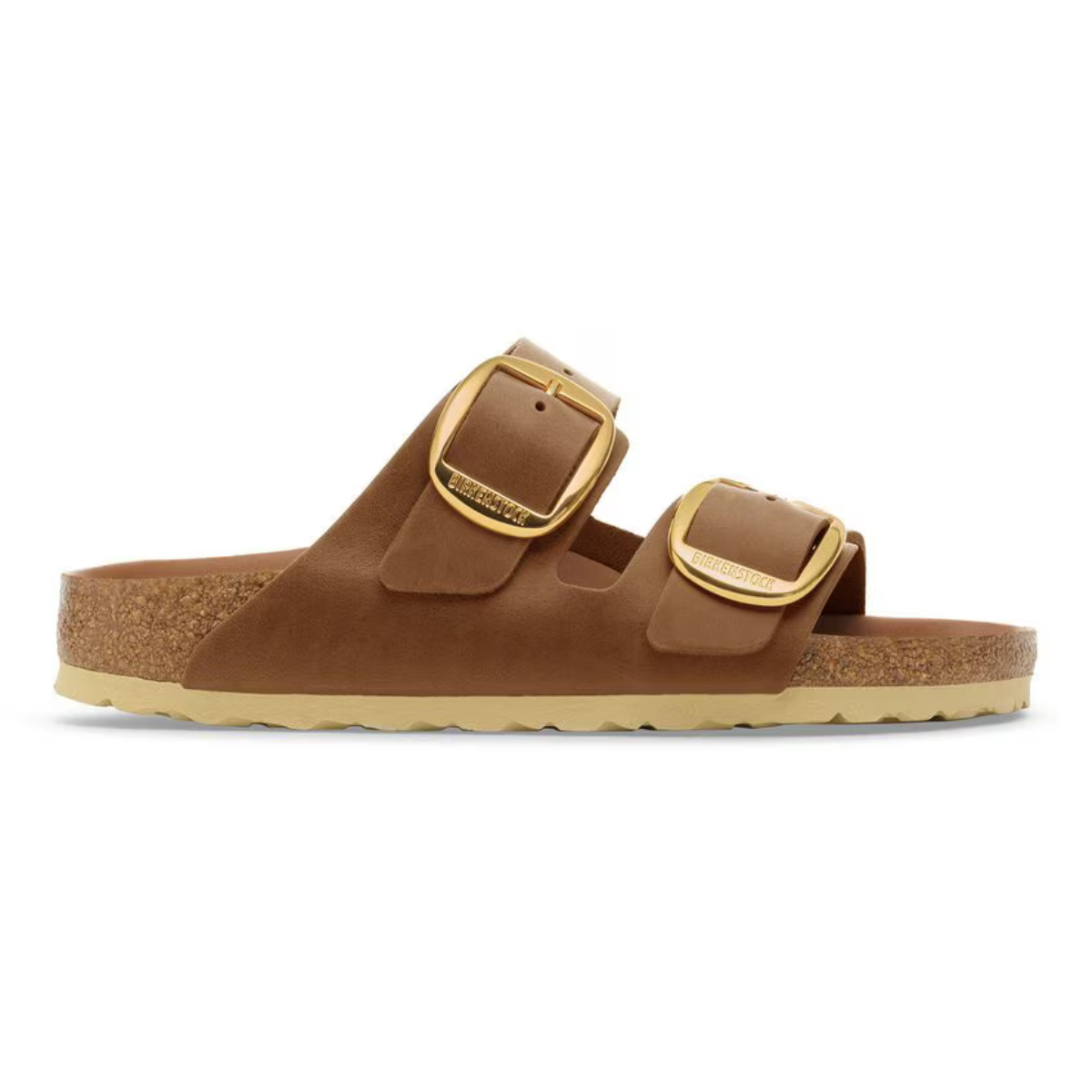 Birkenstock Sandalo in Pelle Oleata Arizona Big Buckle Donna Cognac