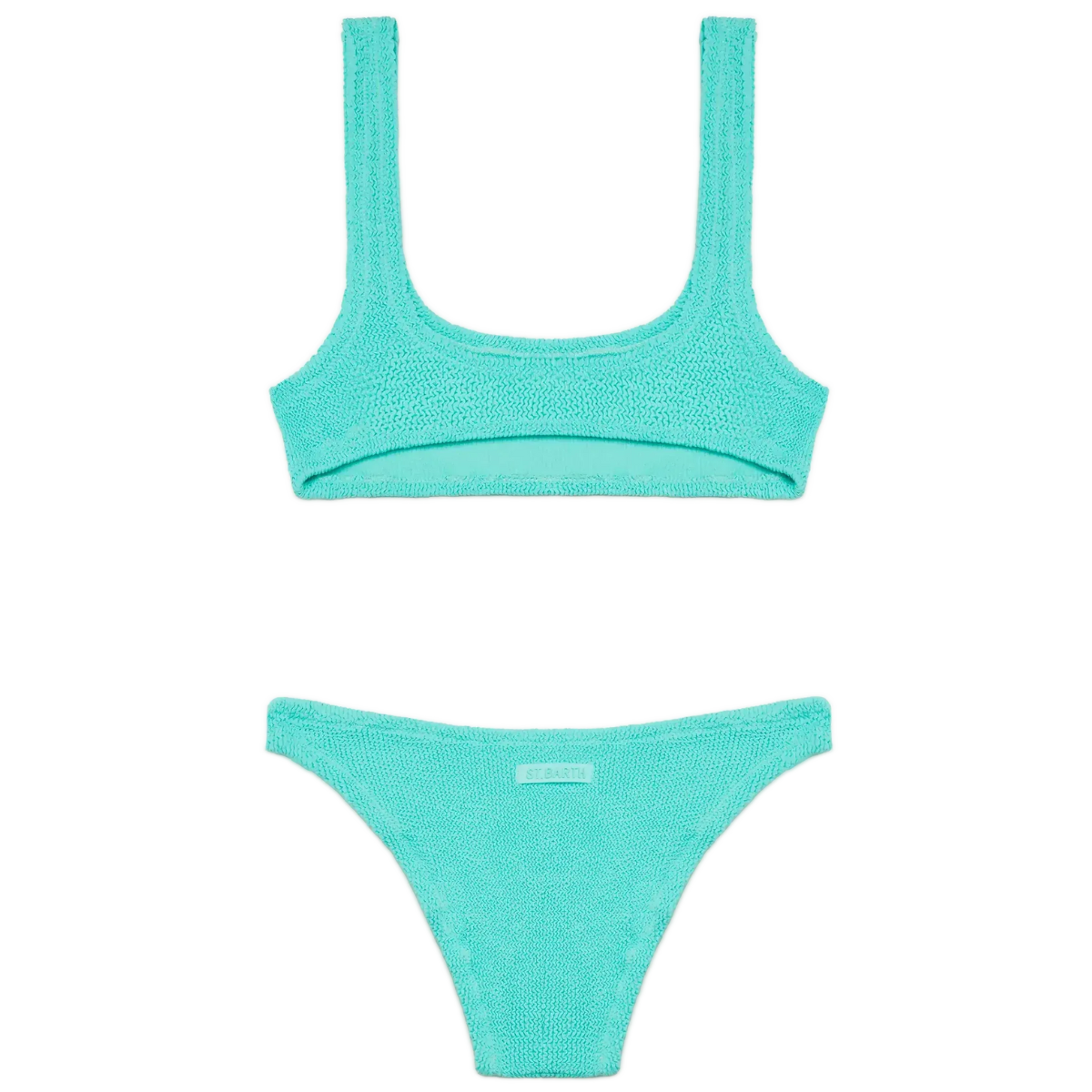 Mc2 Costume con Top a Bralette in Crinkle Naima Elise Donna Verde Acqua