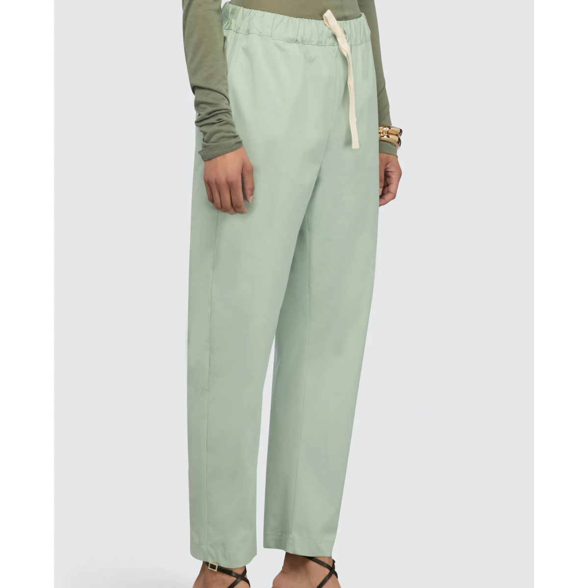 Semicouture Pantalone in Popeline di Cotone Buddy Donna Cocco