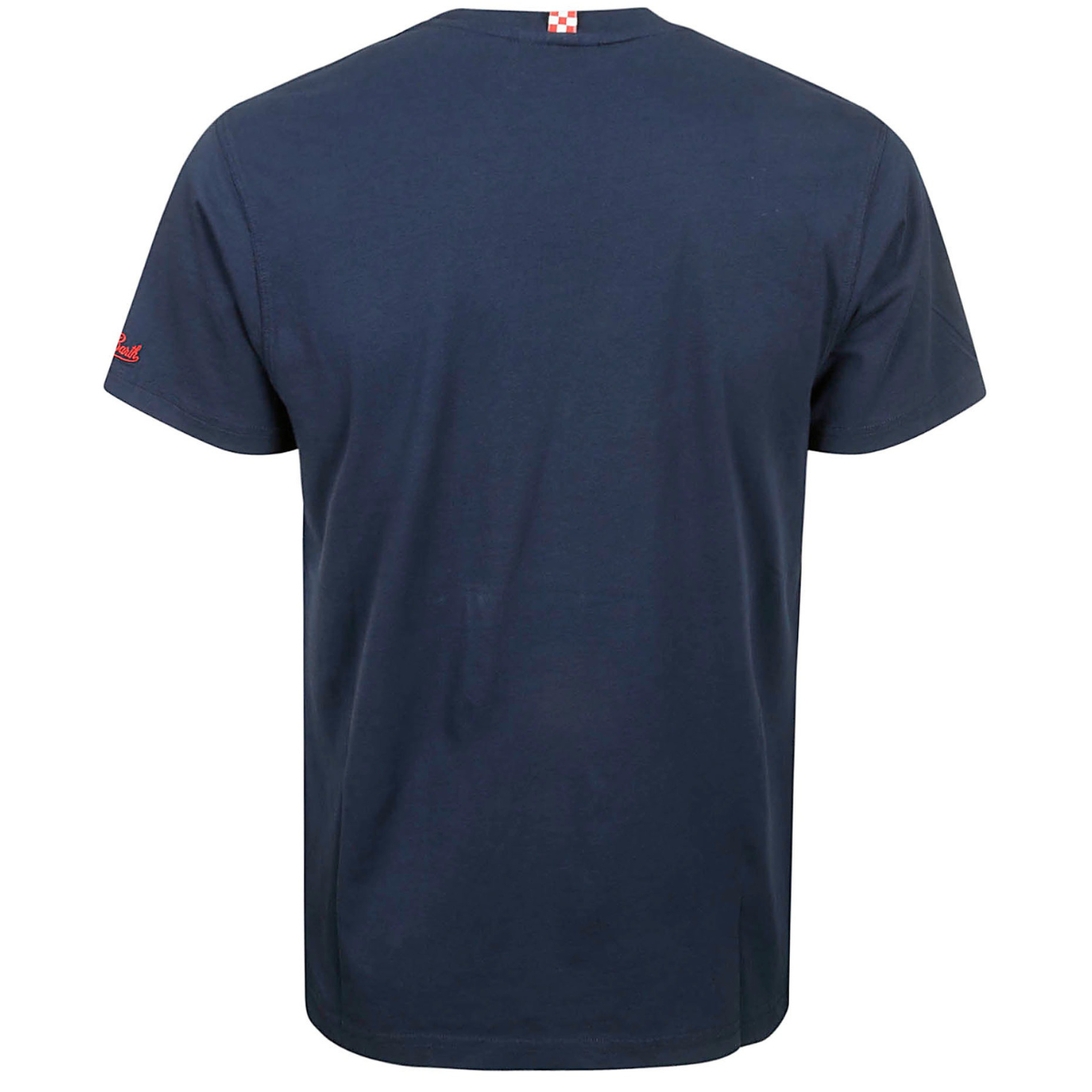 Mc2 Saint Barth T-Shirt Man in Cotone con Ricamo Uomo Old Fashioned Blu