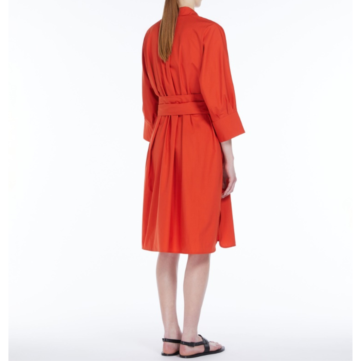 'S Max Mara Abito Chemisier in Cotone Tabata Donna Arancio