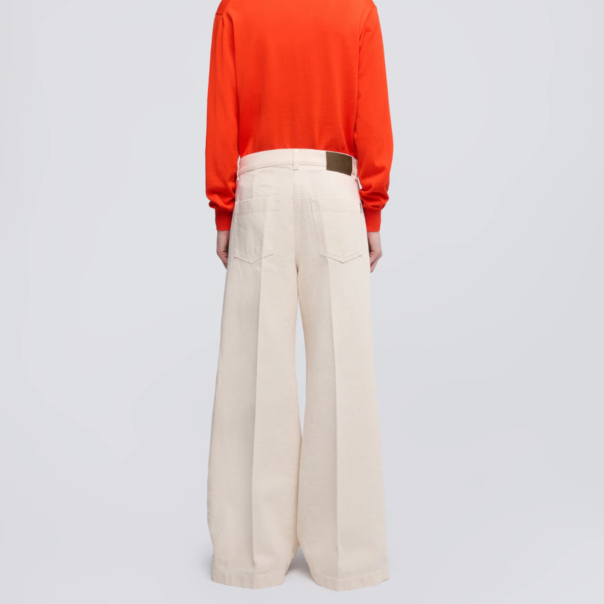 Aspesi Pantalone in Denim Wide Leg Mod. 0160 Donna Burro