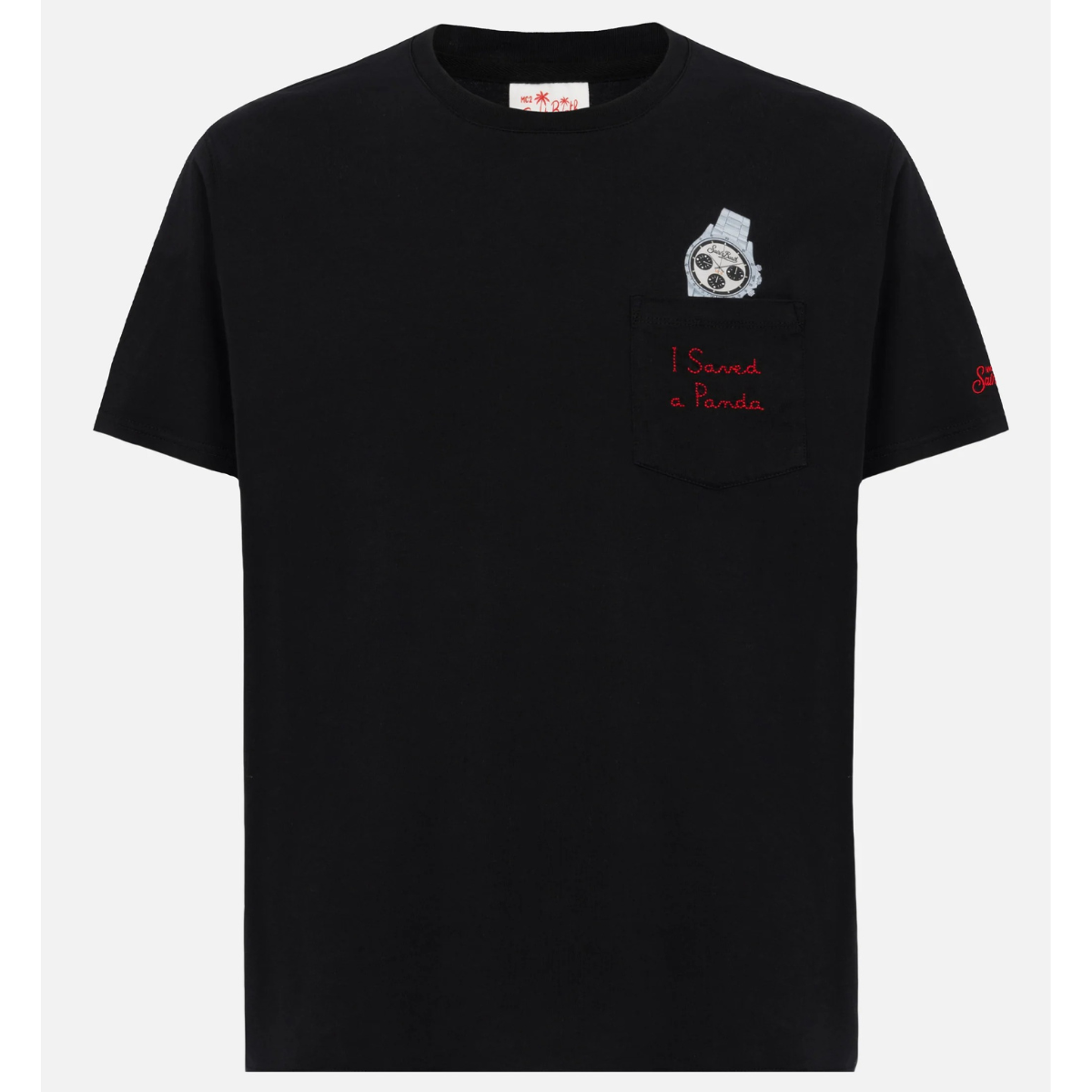 Tシャツ・カットソー MC2 SAINT BARTH Men T-shirt Black PORTOFINO 02372H Classic fit cotton jersey t-shirt Portofino with Gin or Gym