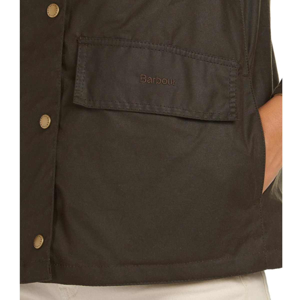 Barbour Giacca Corta Cerata Donna Avon Wax Rustic