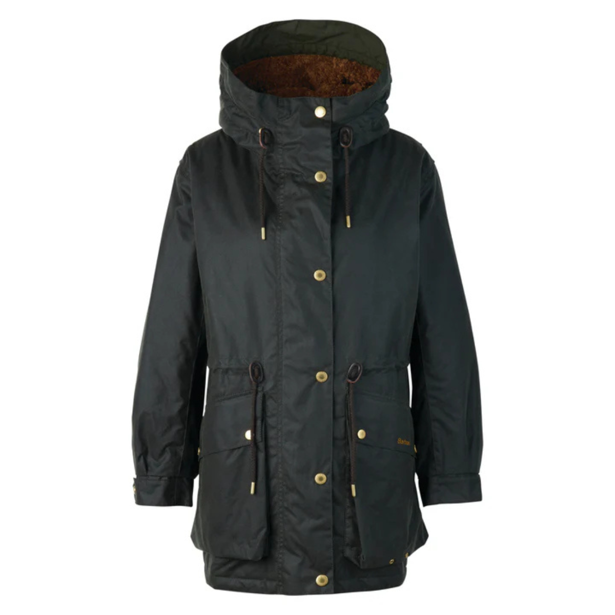 Barbour Giacca Cerata Imbottita Donna Grantley Wax Verde Oliva