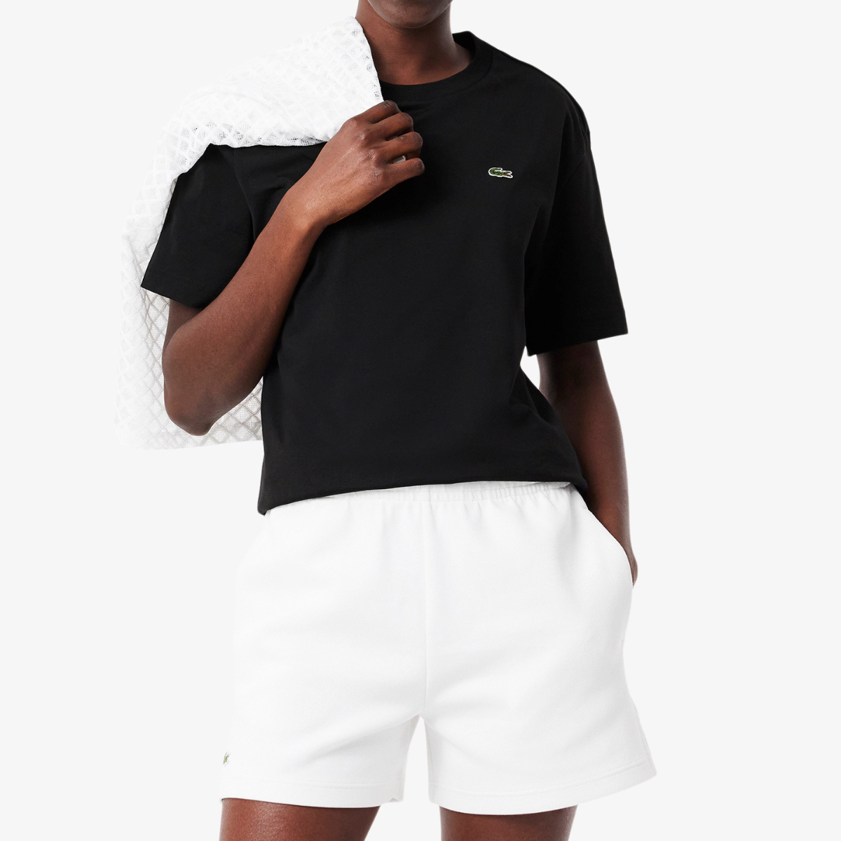 Lacoste T-Shirt in Cotone Donna TF7215 Nero