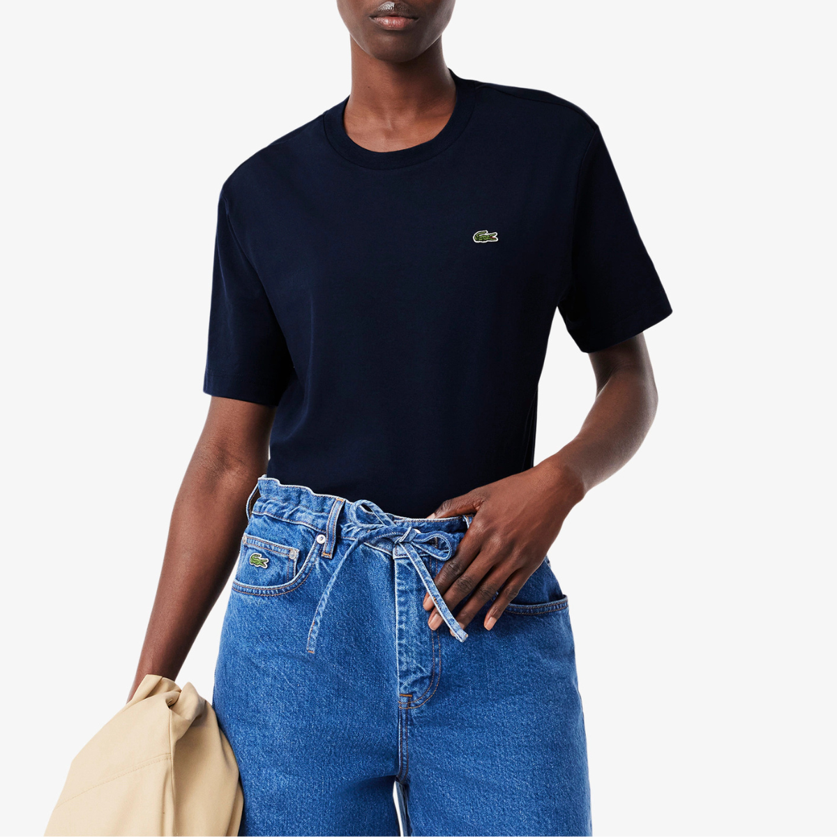 Lacoste T-Shirt in Cotone Donna TF7215 Blu Navy