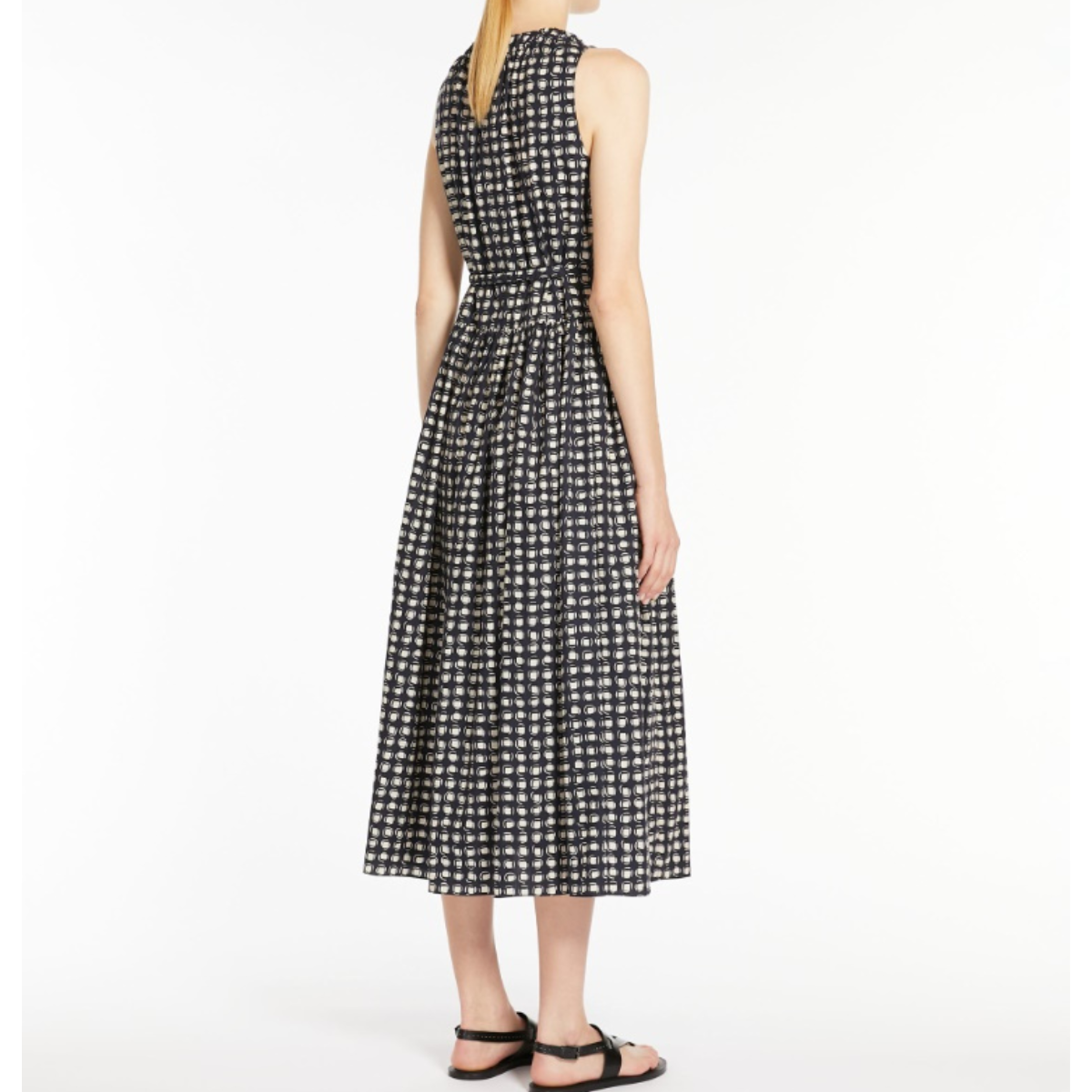 'S Max Mara Abito in Cotone Stampato Gina Donna