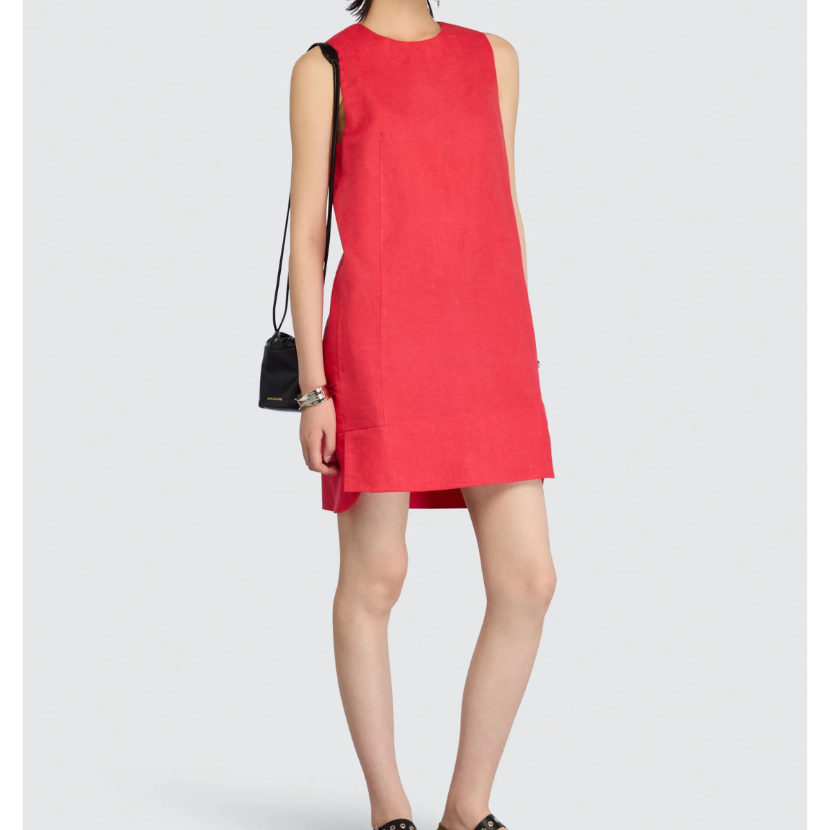 Semicouture Abito in Lino Donna Sheena Fuoco