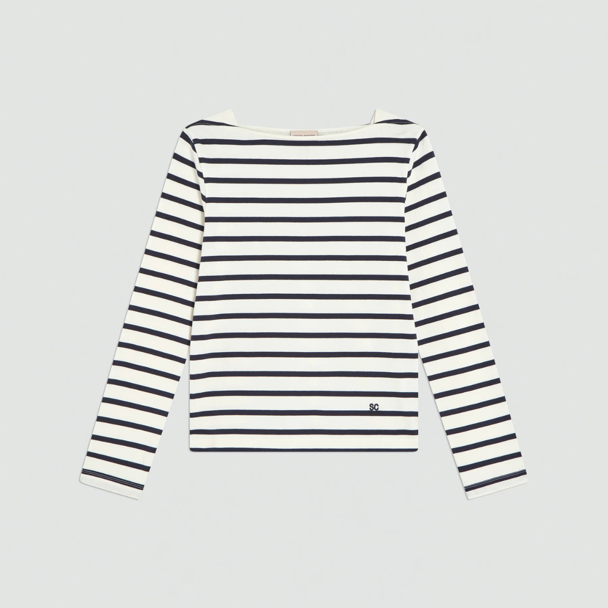 Semicouture Maglia in Cotone a Righe Carmelita Donna Lana e Baltico
