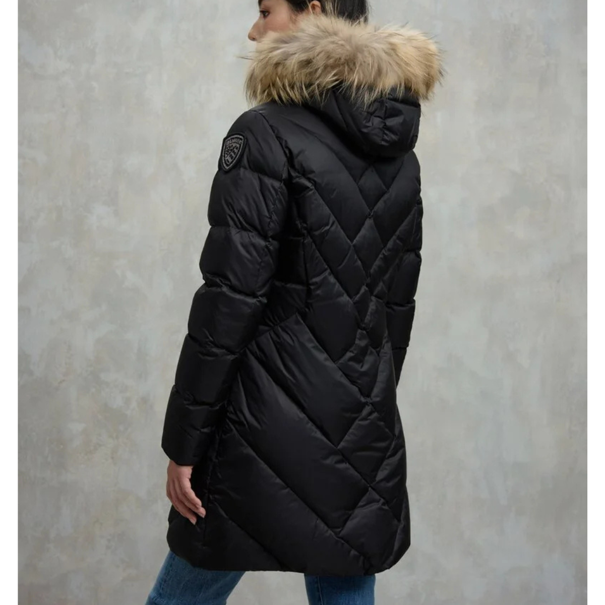 Blauer Piumino Lungo Idrorepellente Althea Donna Nero