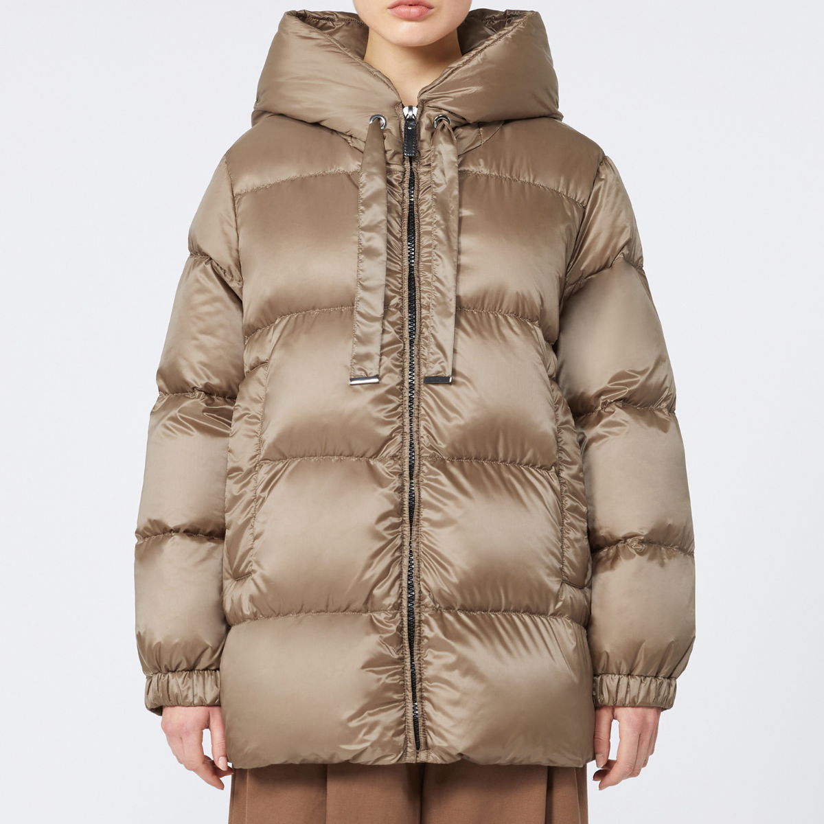 Max Mara Piumino in Tela Antigoccia Seia Donna Marrone