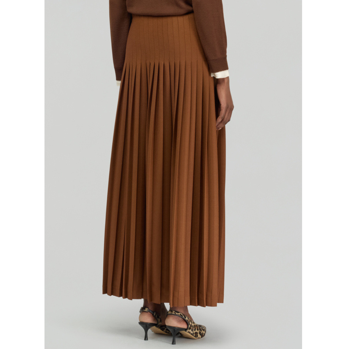Semicouture Gonna Kiltie con Spacco in Lana Auguenda Donna Tegola