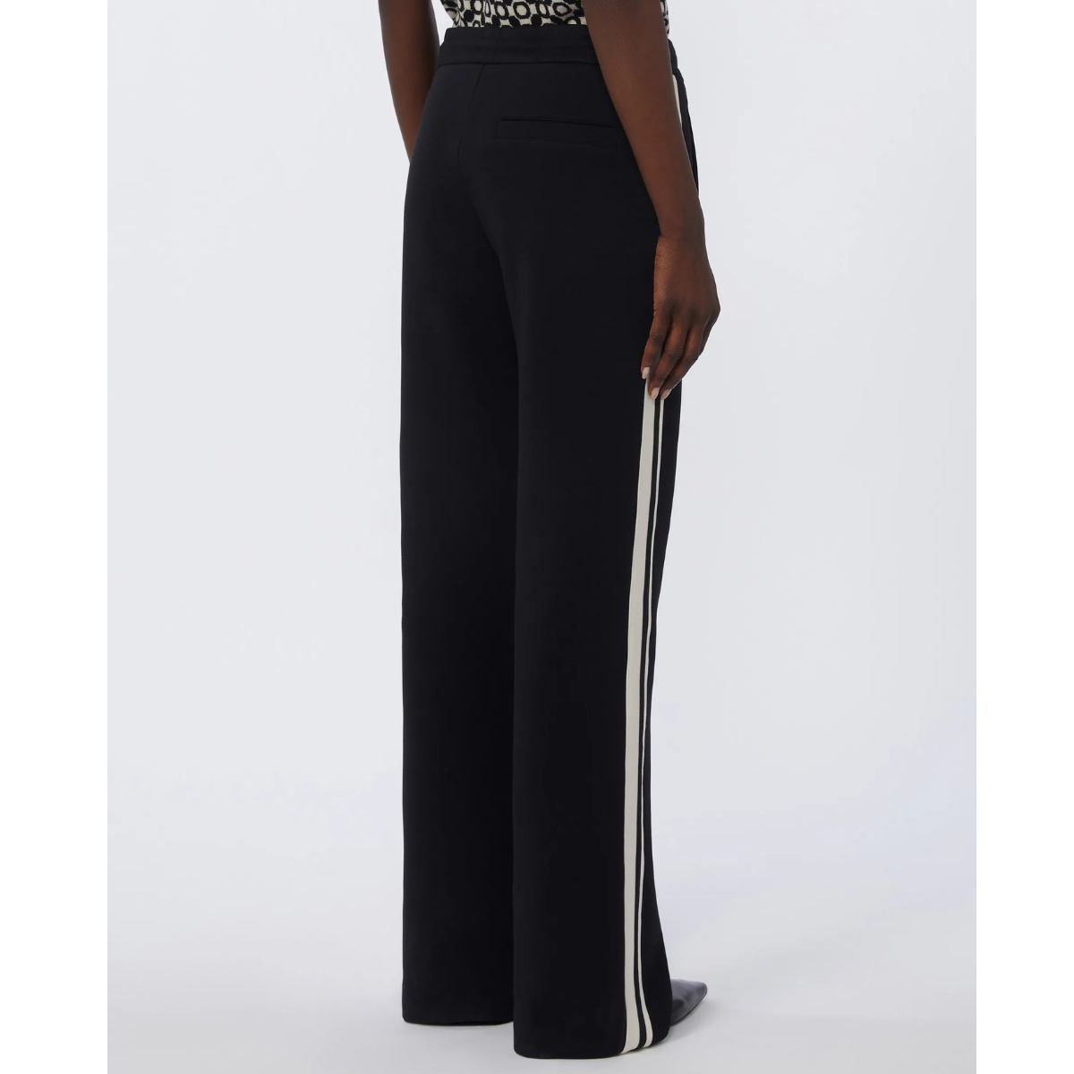 Max Mara Pantalone in Jersey di Cotone SMMVento Donna Nero