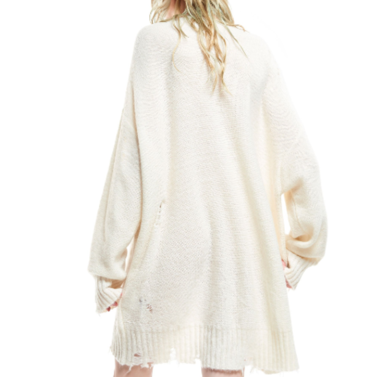 Aniye By Maglia in Misto Alpaca Donna Pull Kitty Punk Bianco