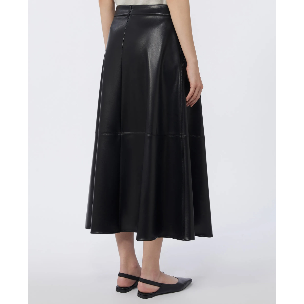 Max Mara Gonna in Tessuto Spalmato SMMNinfa Donna Nero