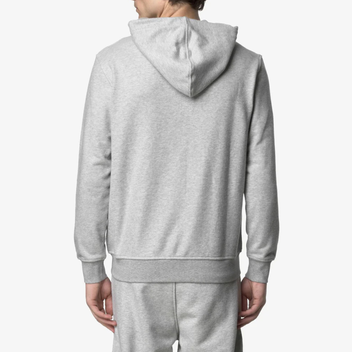 K-Way Felpa in Cotone Uomo Anthony Heavy Fleece Grey Mel