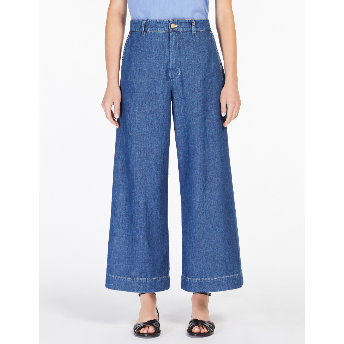 Max Mara Pantalone in Denim Donna Paul Bluette