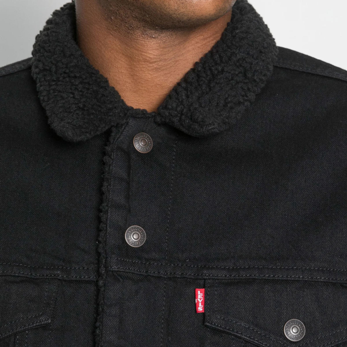 Levi's Giacca in Sherpa Uomo Trucker Nero