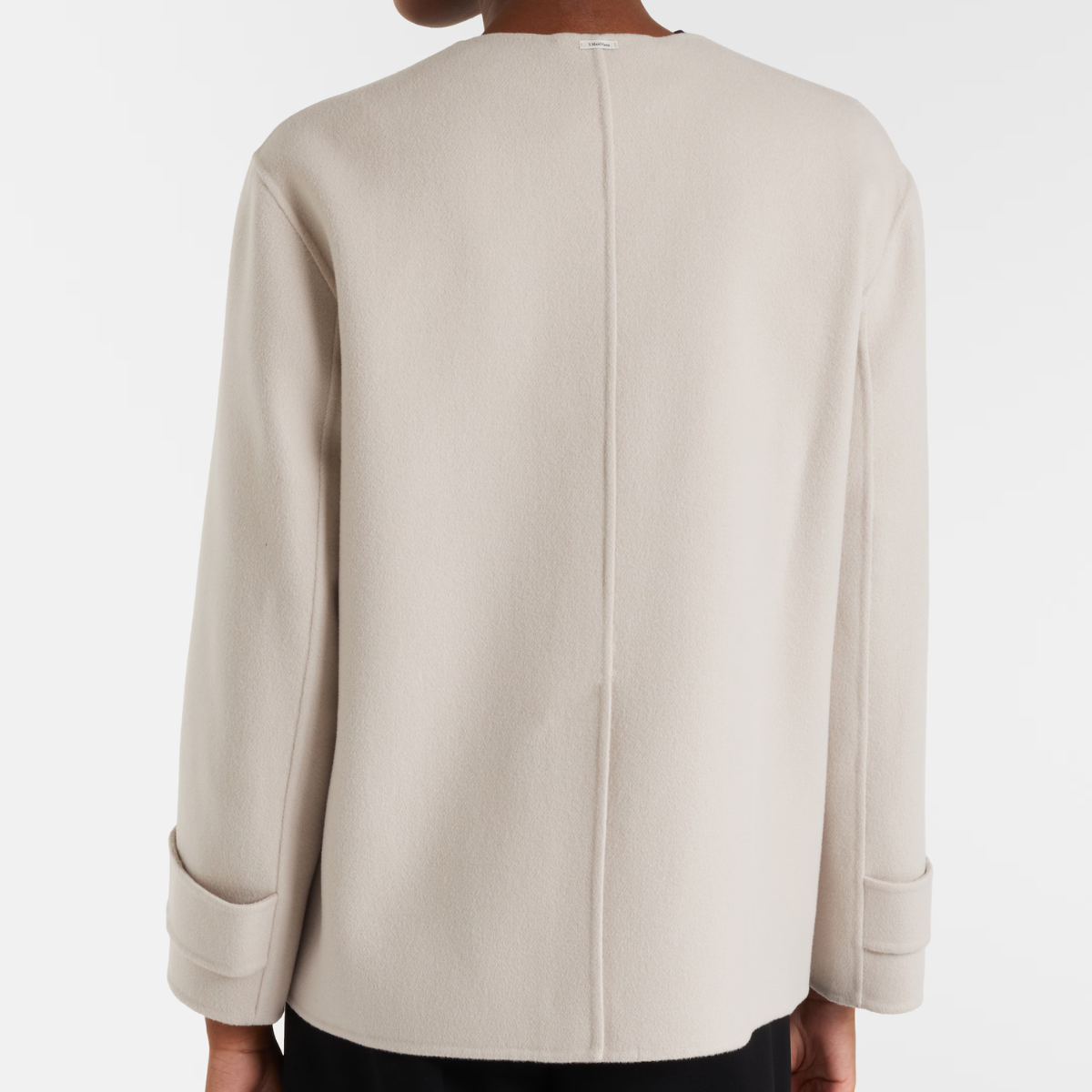 Max Mara Giacca in Crop di Lana Smmalba Donna Cammello