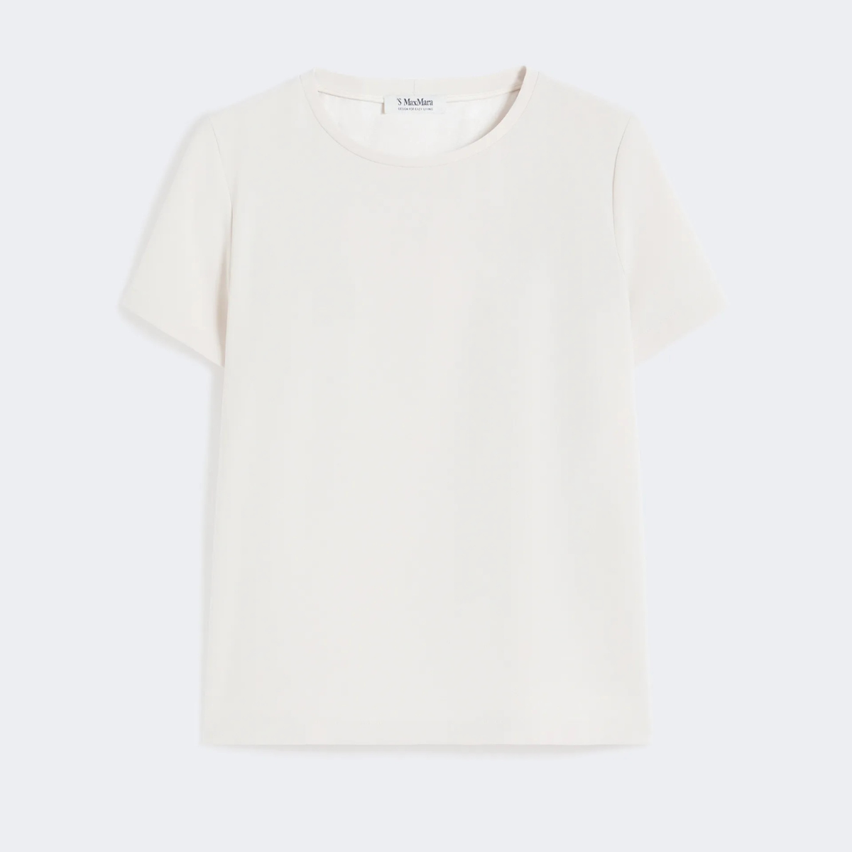 Max Mara T-Shirt in Raso di Viscosa Donna SMMRebecca Naturale