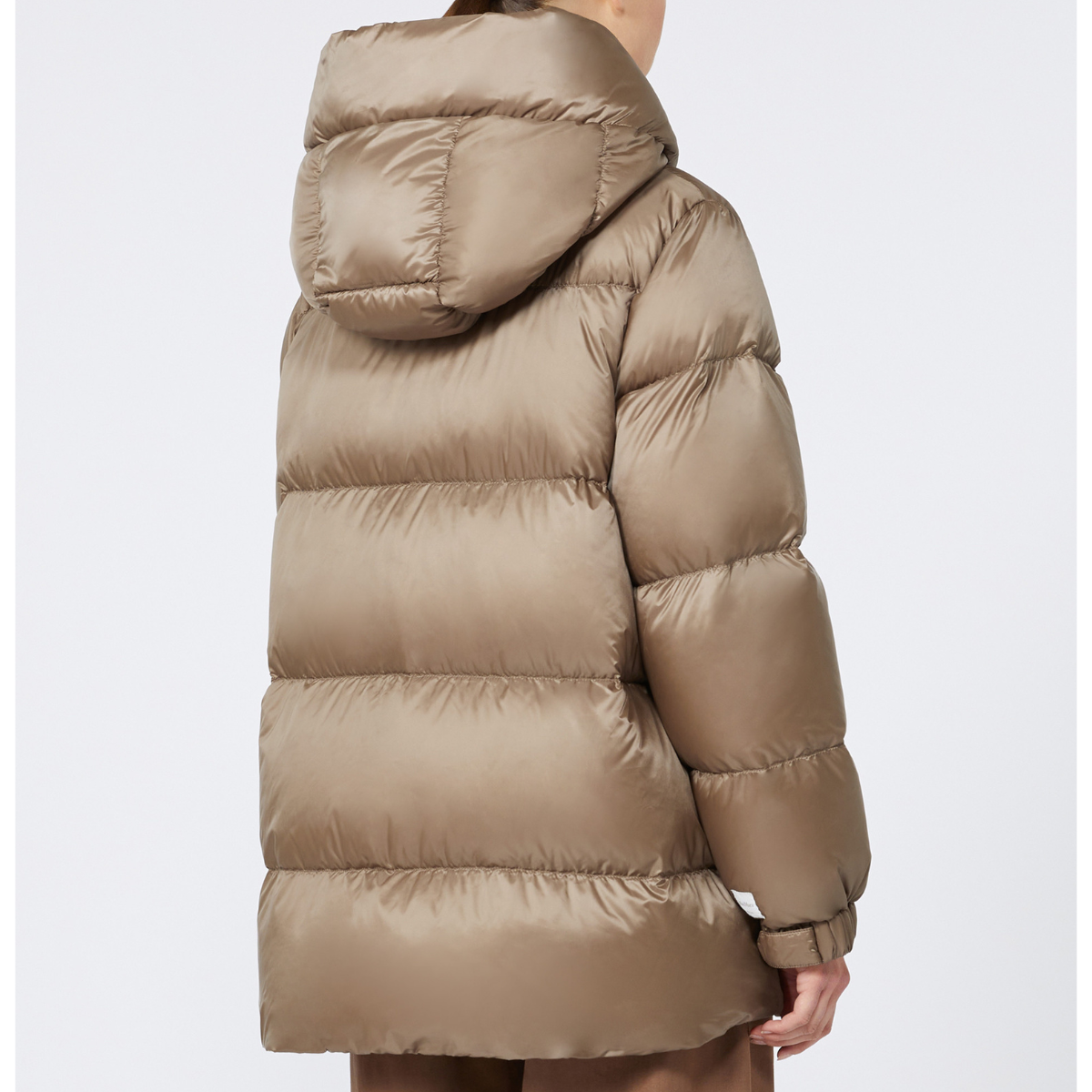 Max Mara Piumino in Tela Antigoccia Seia Donna Marrone