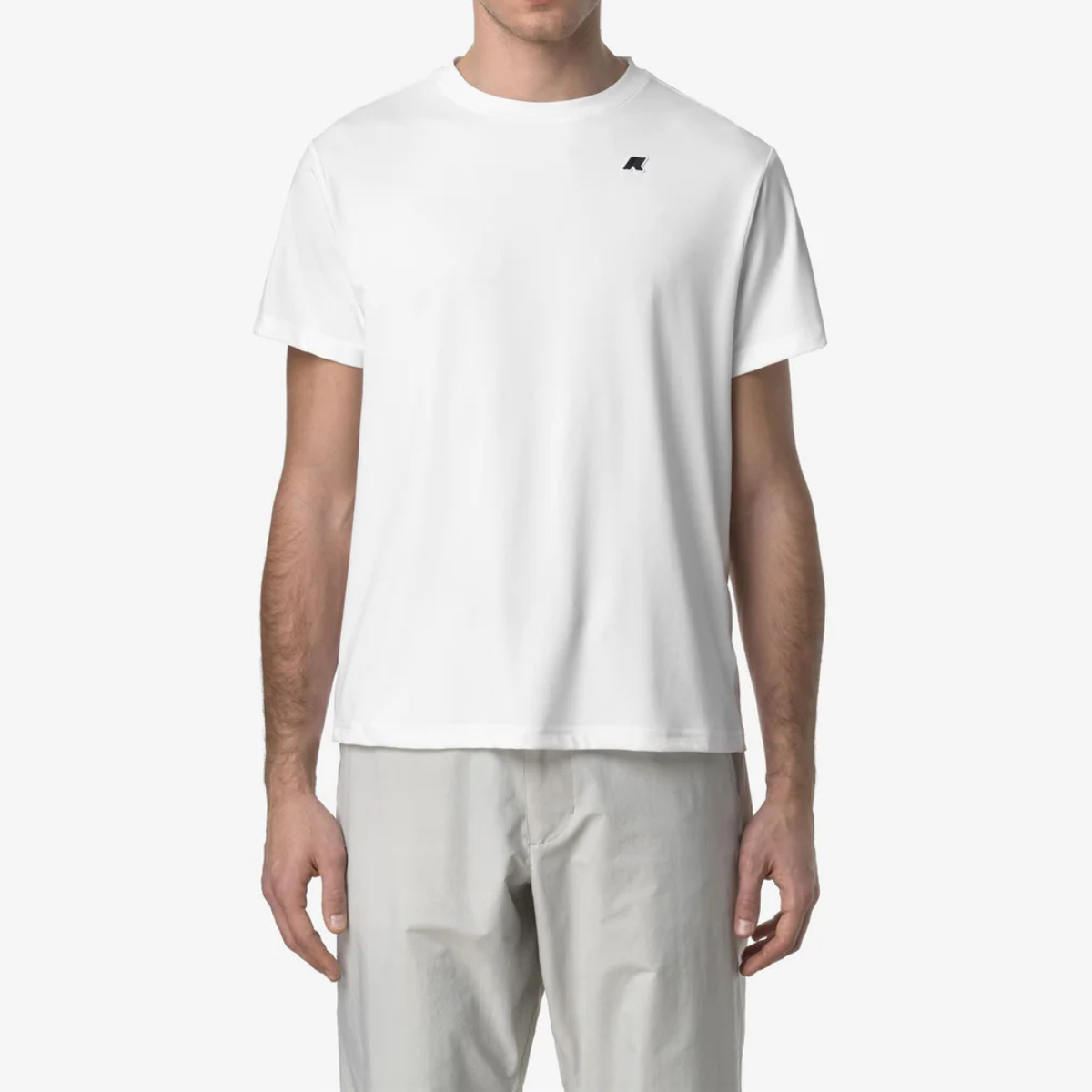 K-Way T-Shirt in Jersey di Poliestere Unisex Graphite White