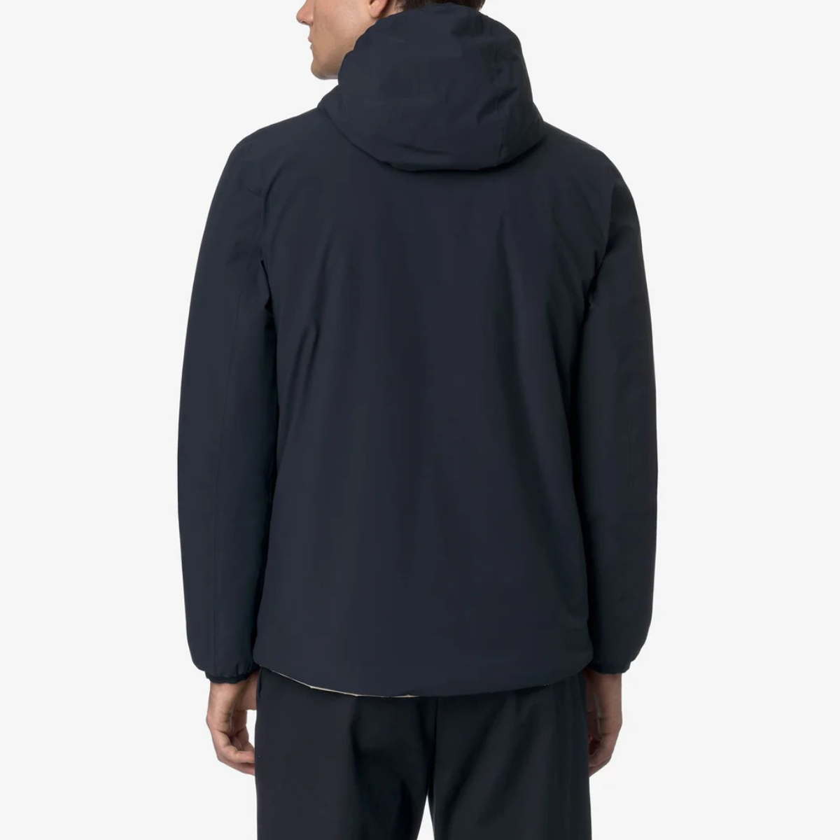 K-Way Giacca Antivento Reversibile Uomo Jack St Warm Double Blue Depth e Beige Cashmere