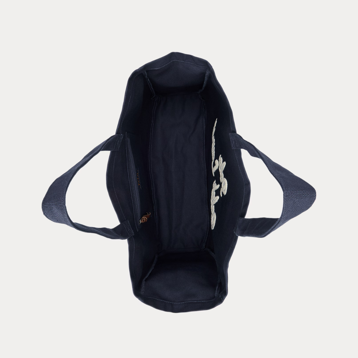 Polo Ralph Lauren Borsa in Tela Ricamata Unisex Tote Blu Navy Newport