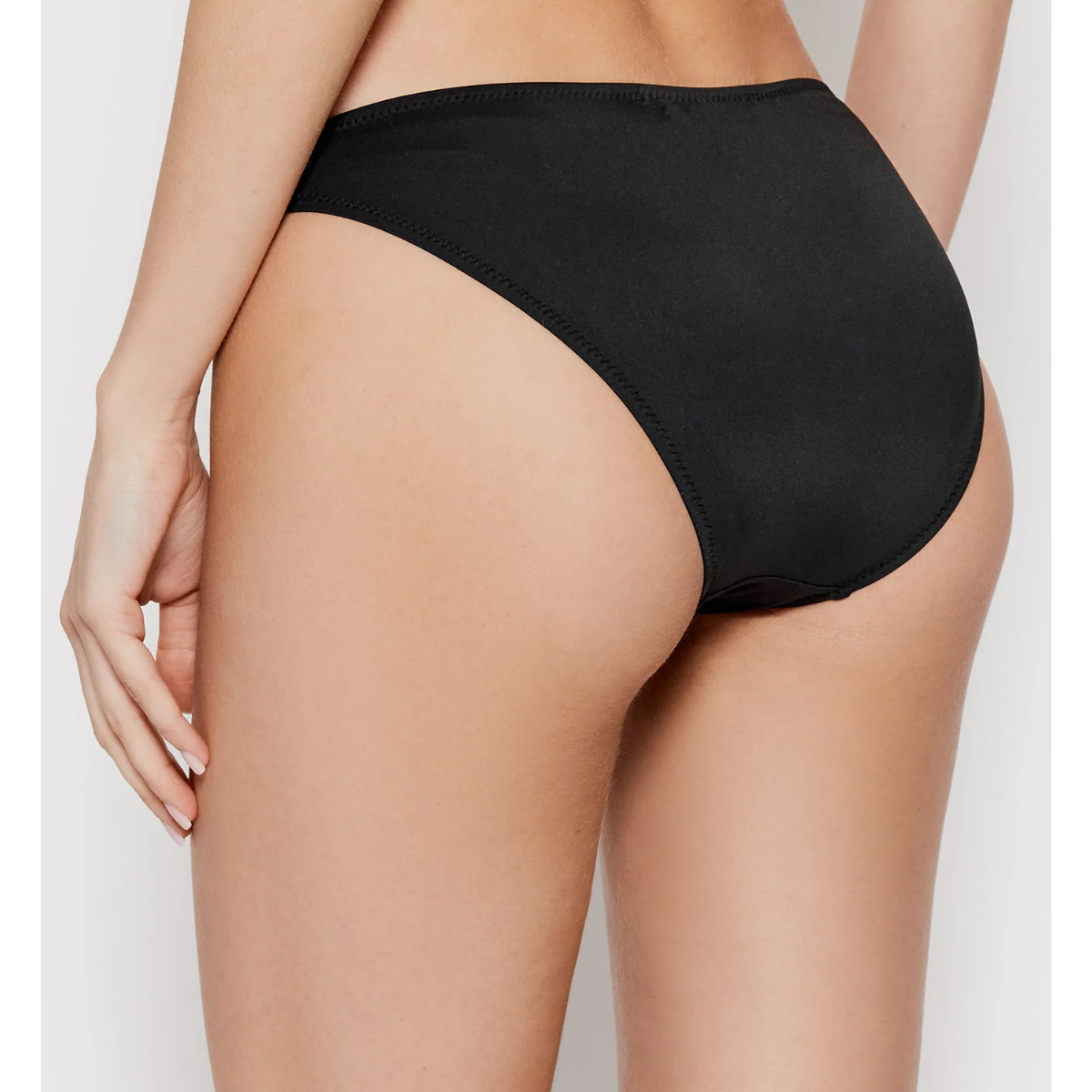 Polo Ralph Lauren Bikini a Triangolo con Cavallino Ricamato Donna Nero
