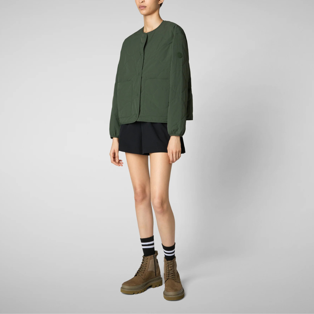 Save The Duck Piumino Leggero Donna Loop Verde