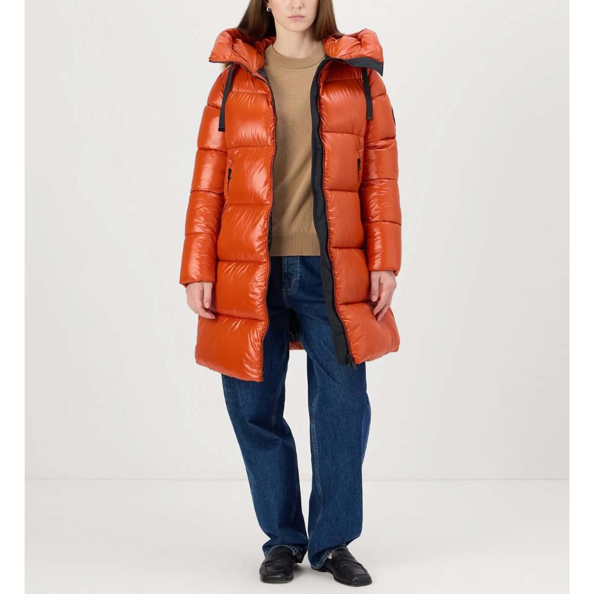 Save The Duck Piumino Lungo Donna Isabel Arancio